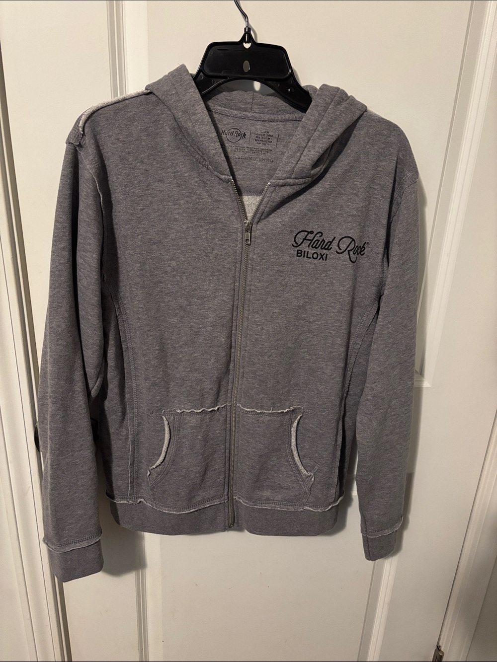 Hard Rock Cafe Biloxi Gray Zip-Up Hoodie